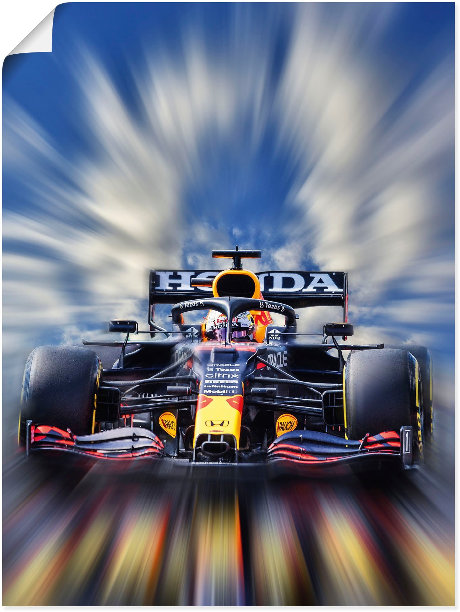 Artland Wandbild "Max Verstappen - Weltmeister der Formel1", Auto, (1 St.), als Alubild, Outdoorbild, Leinwandbild, Poster, Wandaufkleber von Artland