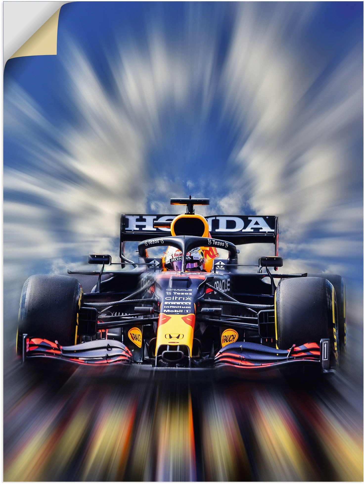 Artland Wandbild "Max Verstappen - Weltmeister der Formel1", Auto, (1 St.), als Alubild, Outdoorbild, Leinwandbild, Poster, Wandaufkleber von Artland