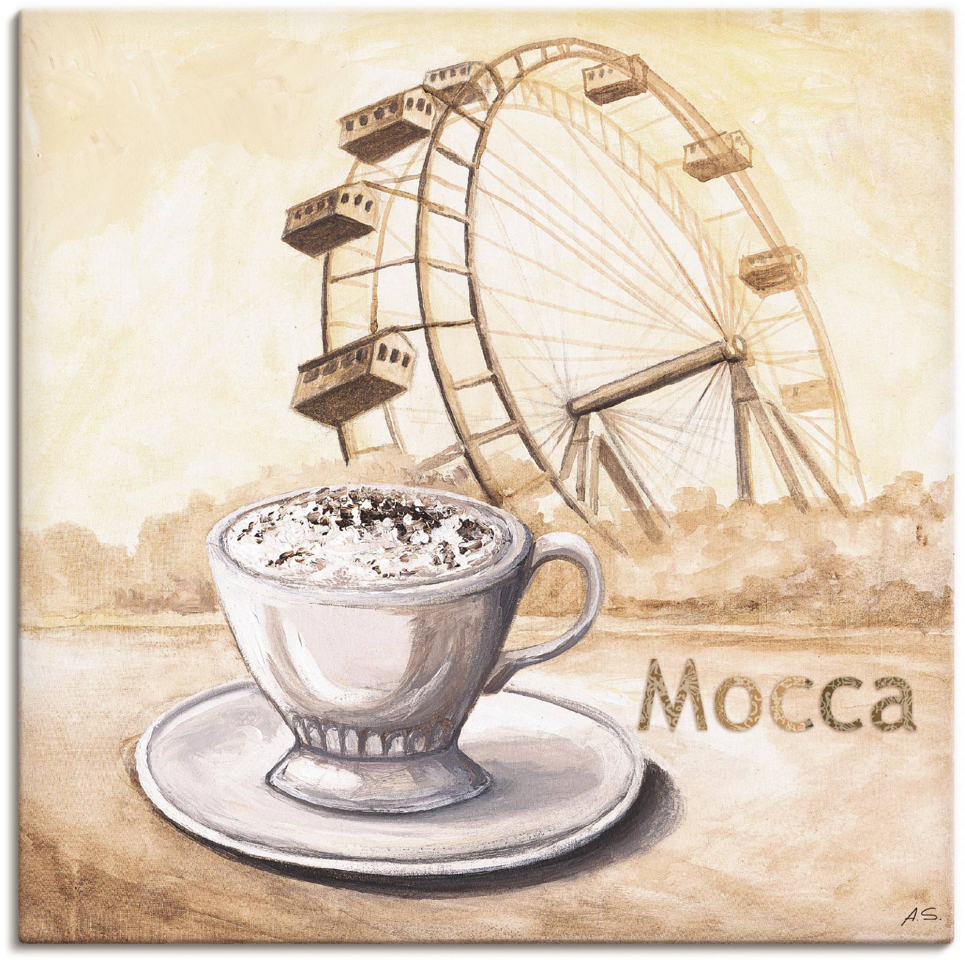 Artland Wandbild "Mocca in Wien", Kaffee Bilder, (1 St.) von Artland