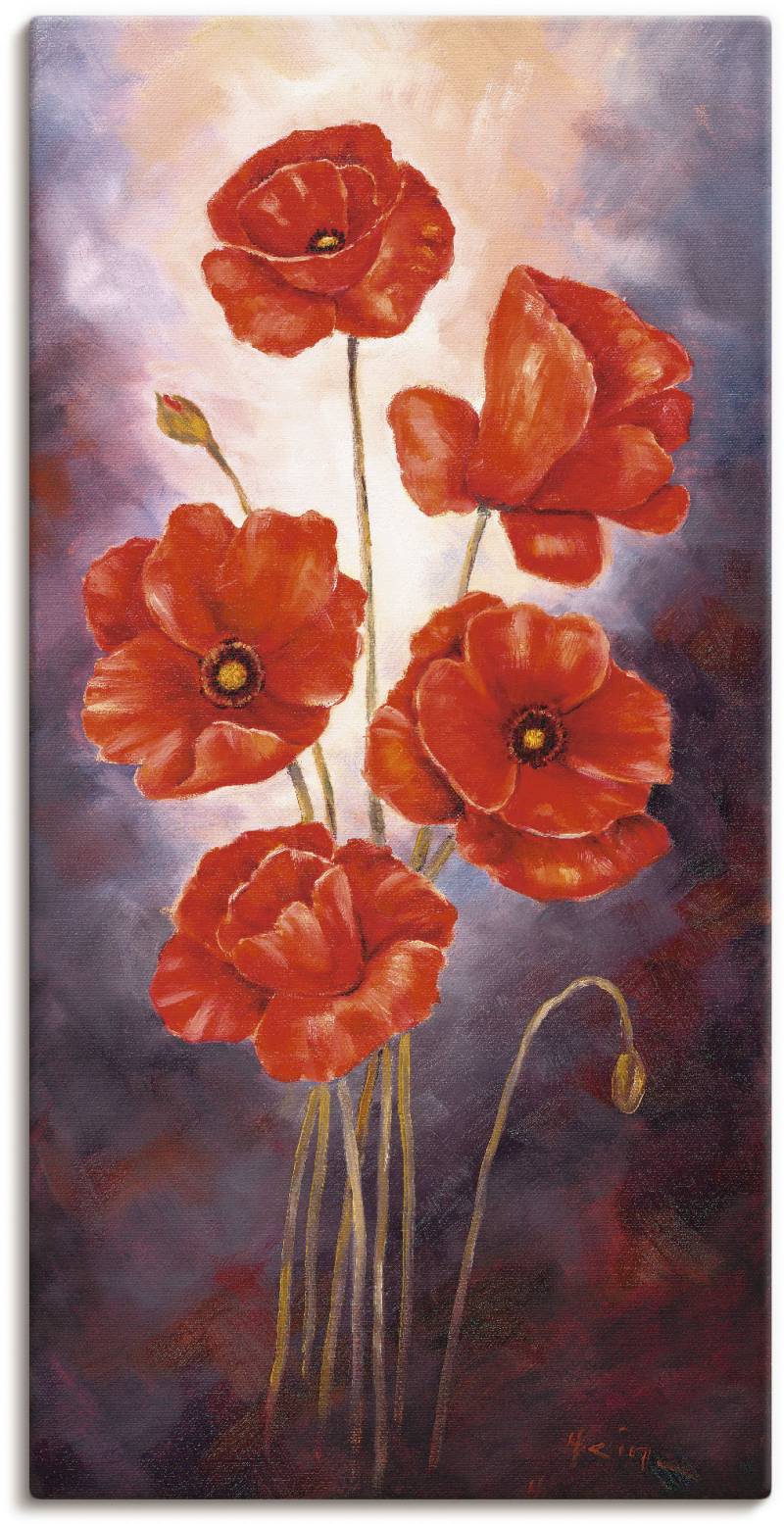 Artland Wandbild "Mohn V" Blumen 1 Stk. tlg. als Leinwandbild, Poster in verschied. Größen von Artland