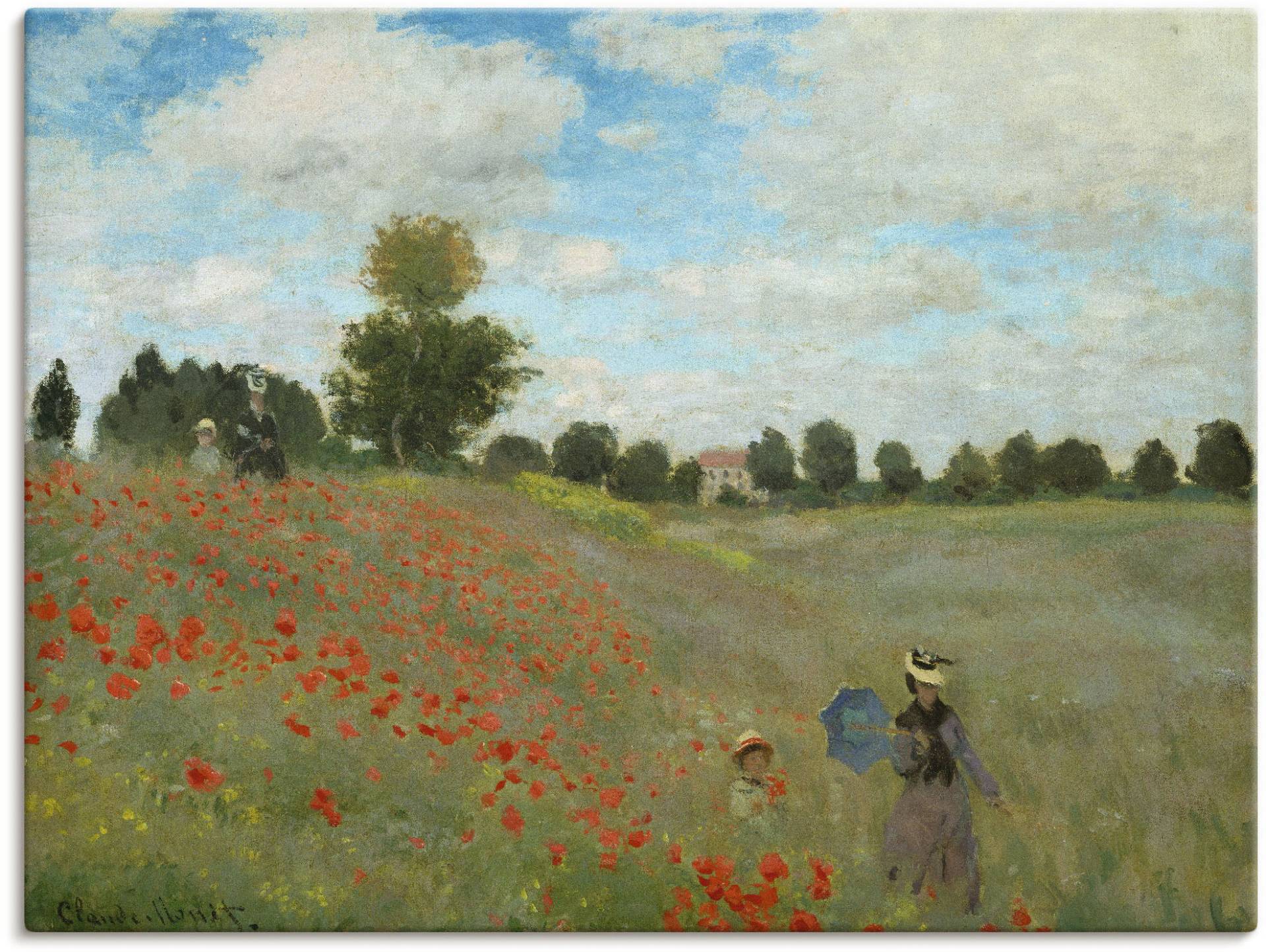 Artland Wandbild "Mohnfeld bei Argenteuil. 1873" 1 Stk. tlg. als Leinwandbild, Poster, Wandaufkleber in verschied. Größen von Artland