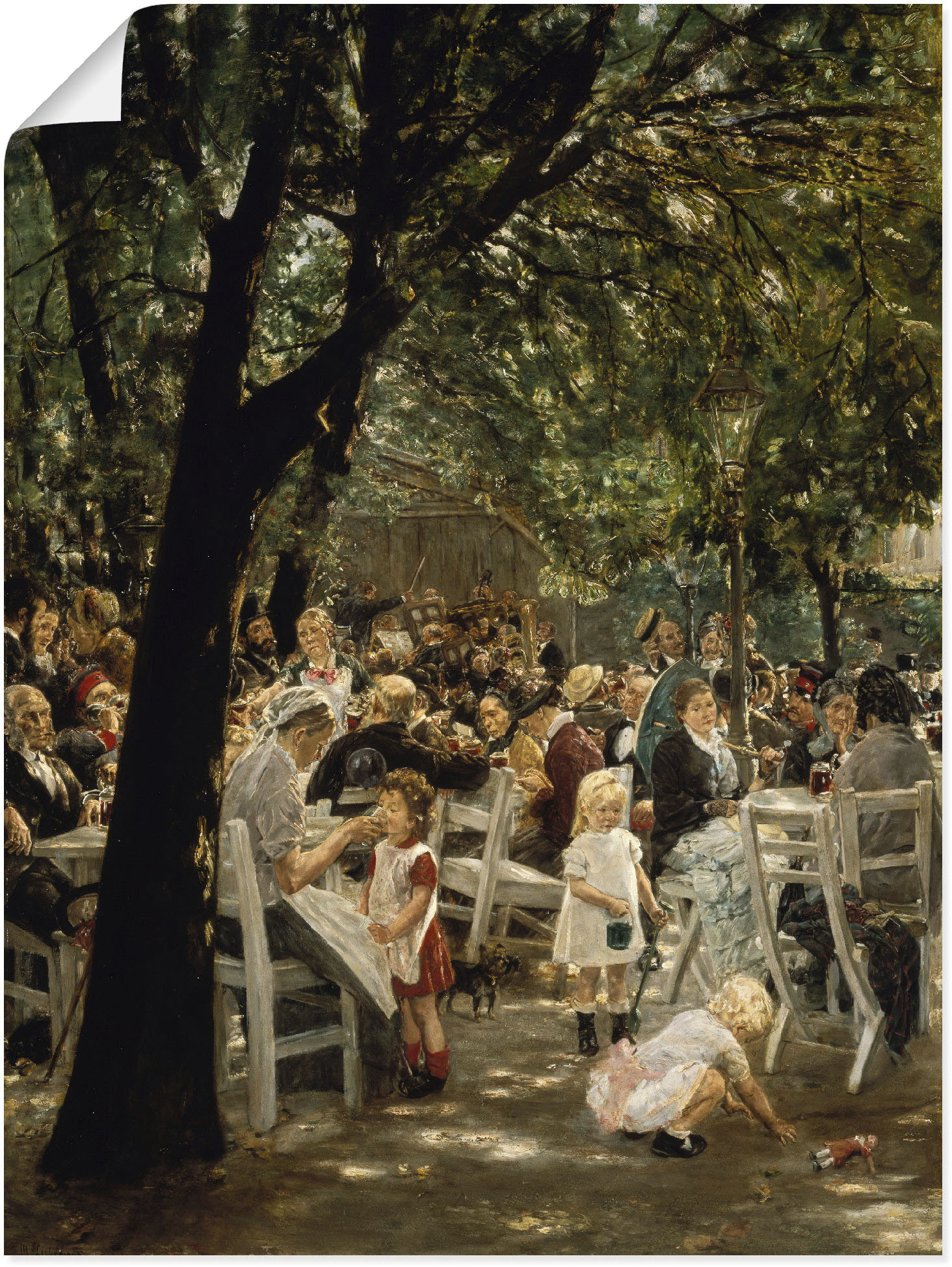 Artland Kunstdruck "Münchner Biergarten. 1883/84", Gruppen & Familien, (1 St.) von Artland