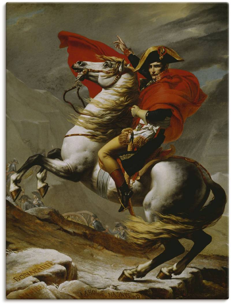 Artland Wandbild "Napoleon bei der Überquerung der Alpen." Menschen 1 Stk. tlg. als Leinwandbild, Poster in verschied. Größen von Artland