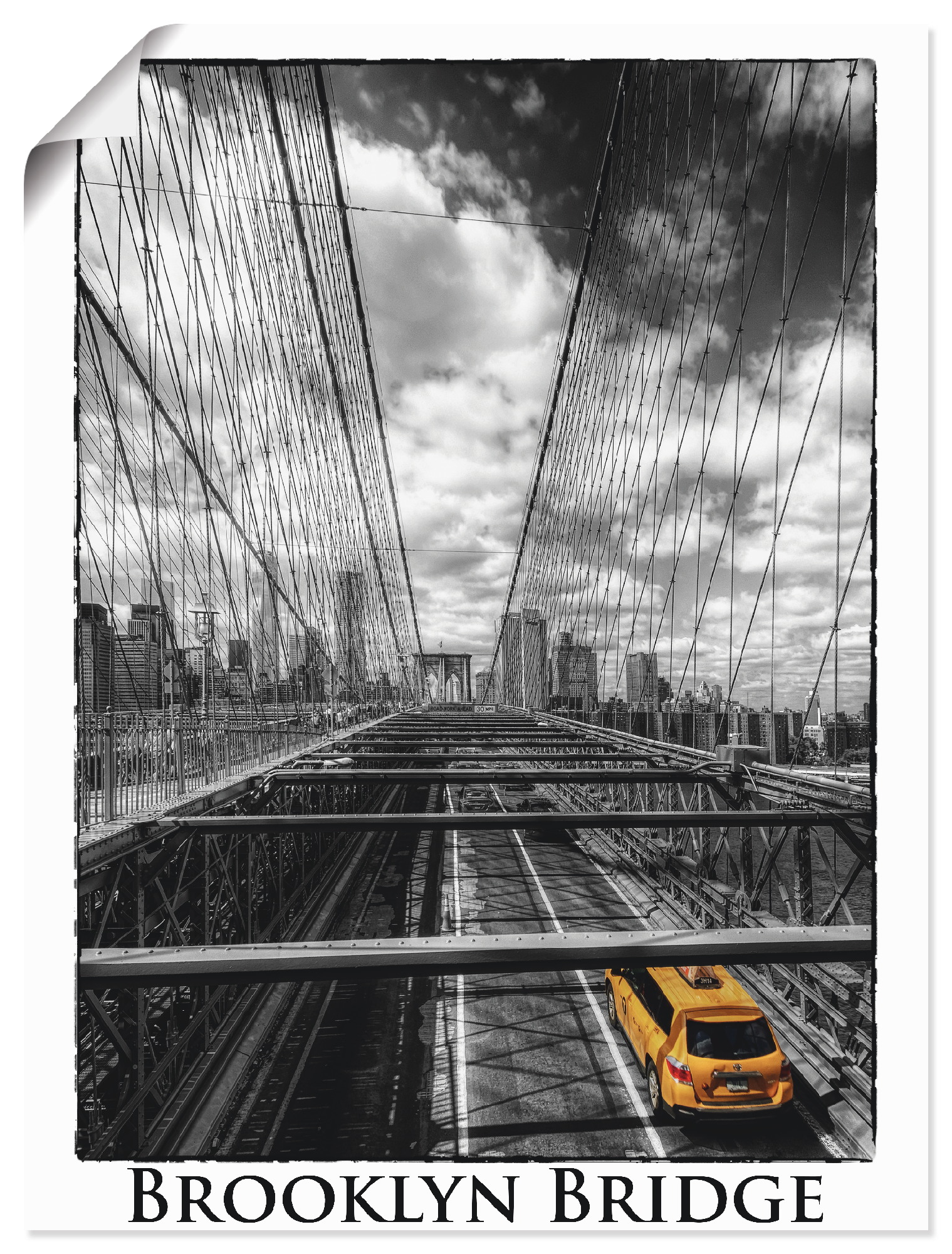 Artland Poster "New York Brooklyn Bridge", Brücken, (1 St.) von Artland