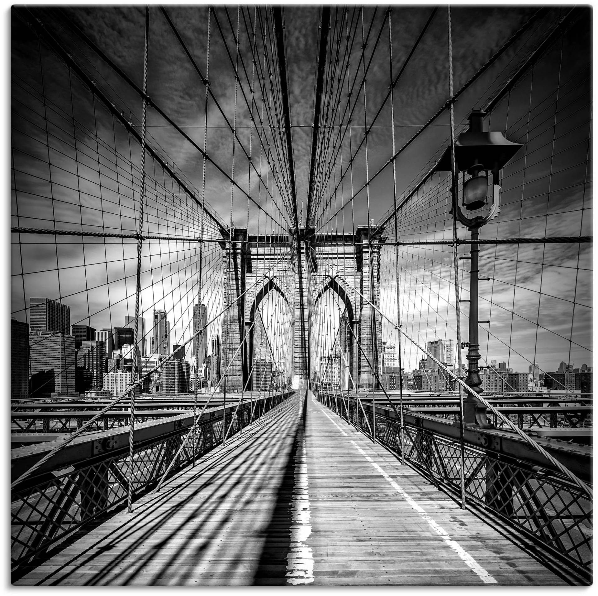 Artland Wandbild "New York City Brooklyn Bridge", Amerika, (1 St.), als Alubild, Outdoorbild, Leinwandbild, Poster in verschied. Größen von Artland