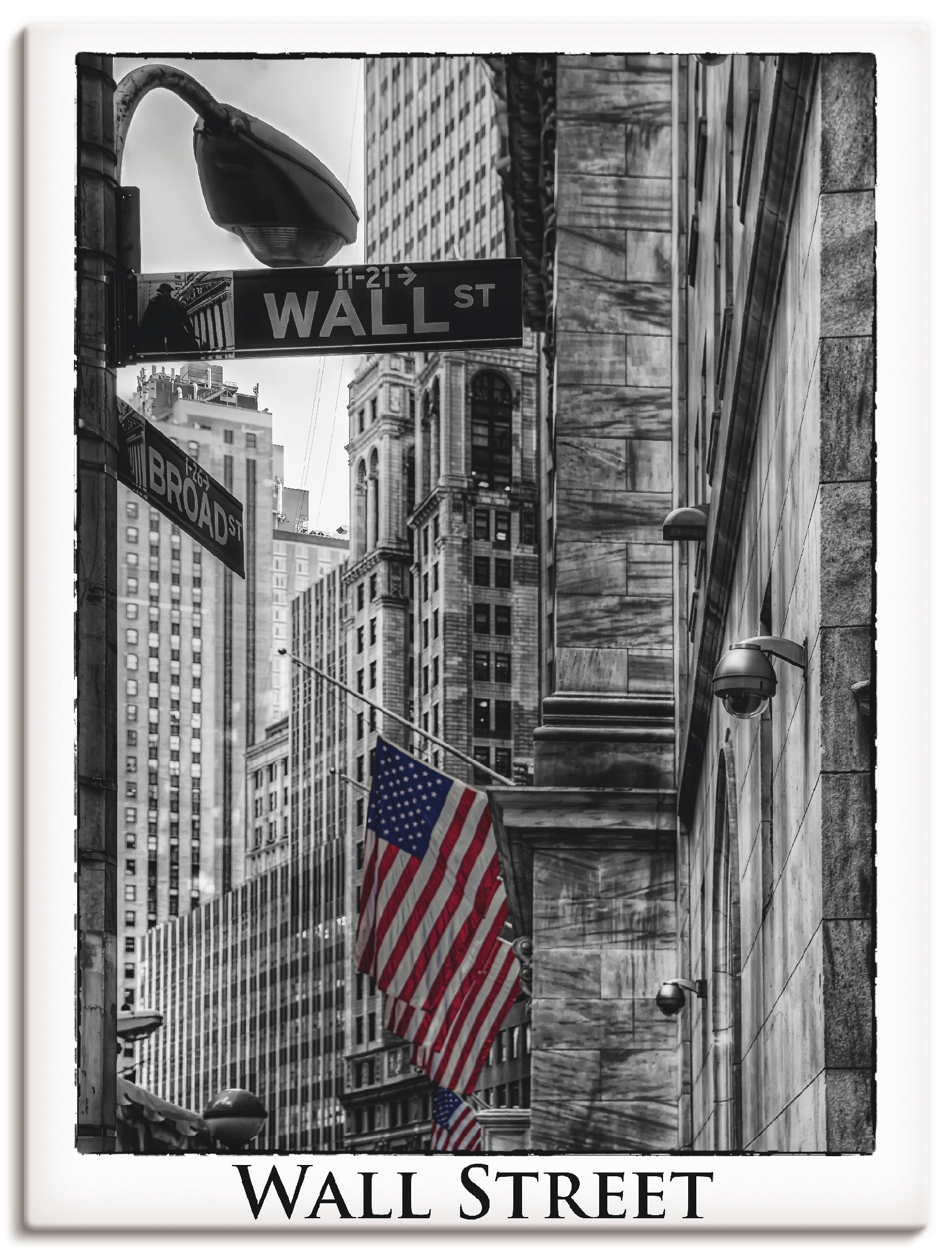 Artland Wandbild "New York Wall Street", Amerika, (1 St.), als Leinwandbild, Poster in verschied. Größen von Artland