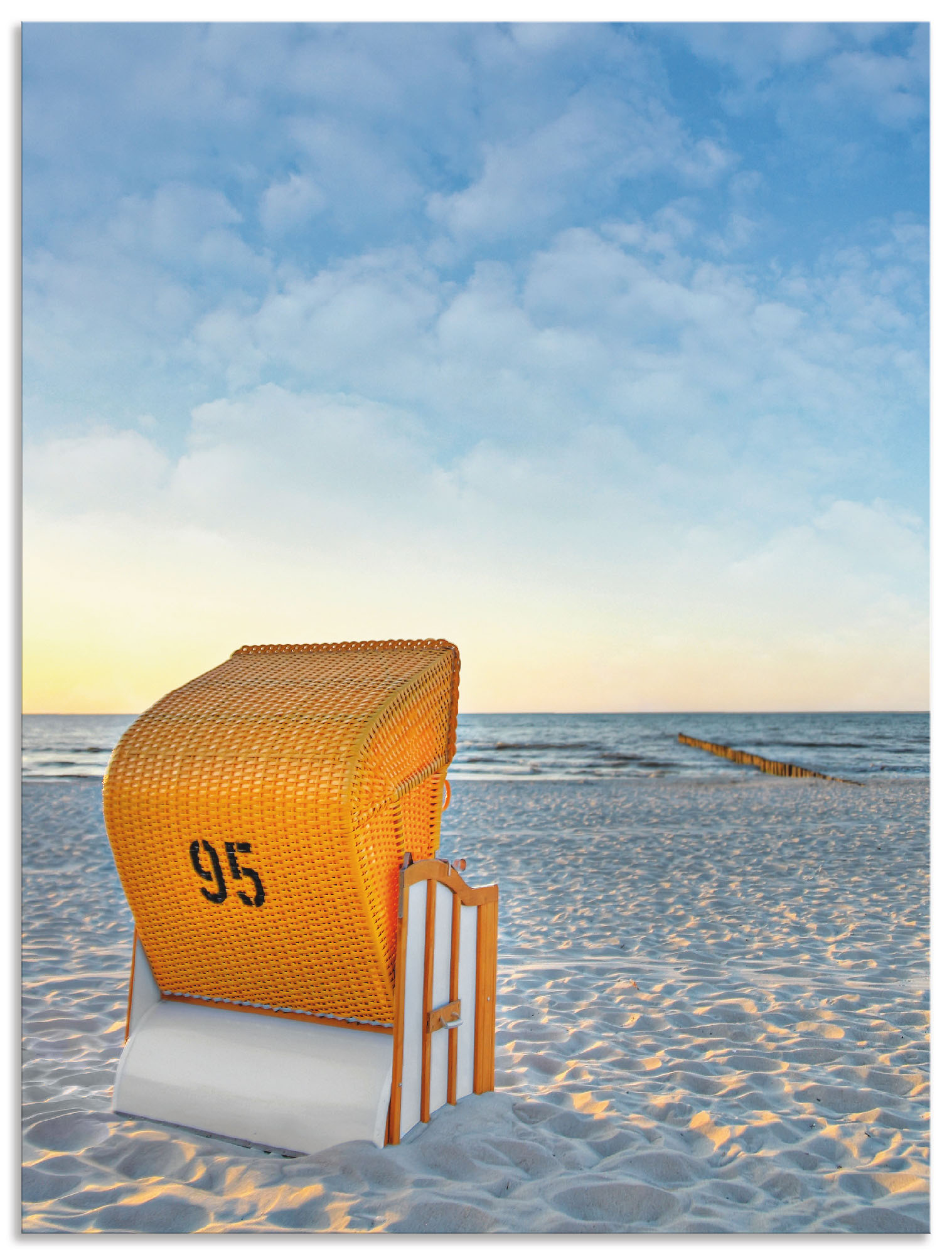 Artland Wandbild "Ostsee7 - Strandkorb", Strand, (1 St.), als Alubild, Outdoorbild, Leinwandbild, Poster in verschied. Größen von Artland