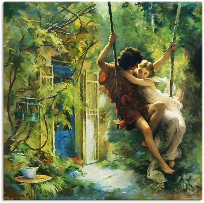 Artland Wandbild "Paar auf einer Schaukel" Bilder von Liebespaaren 1 Stk. tlg. als Leinwandbild, Wandaufkleber in verschied. Größen von Artland