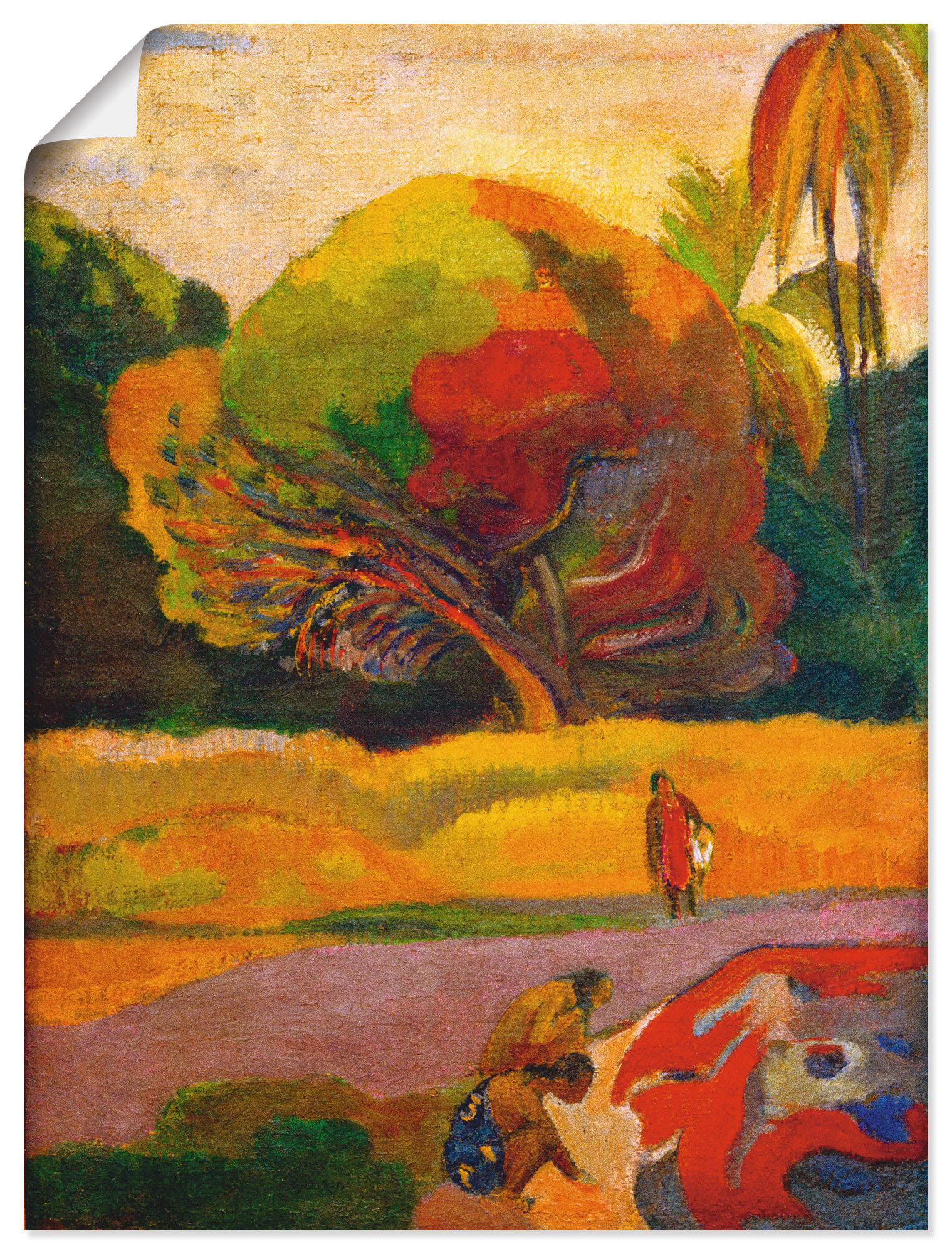 Artland Wandbild "Paul Gauguin Frauen am Fluß", Wiesen & Bäume, (1 St.) von Artland