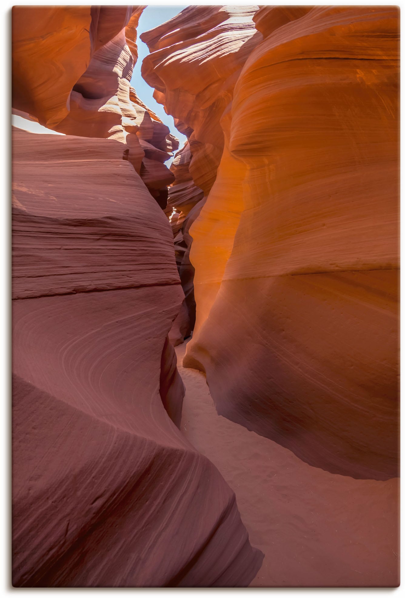 Artland Leinwandbild "Pfade durch den Antelope Canyon", Bilder von Amerika, (1 St.) von Artland