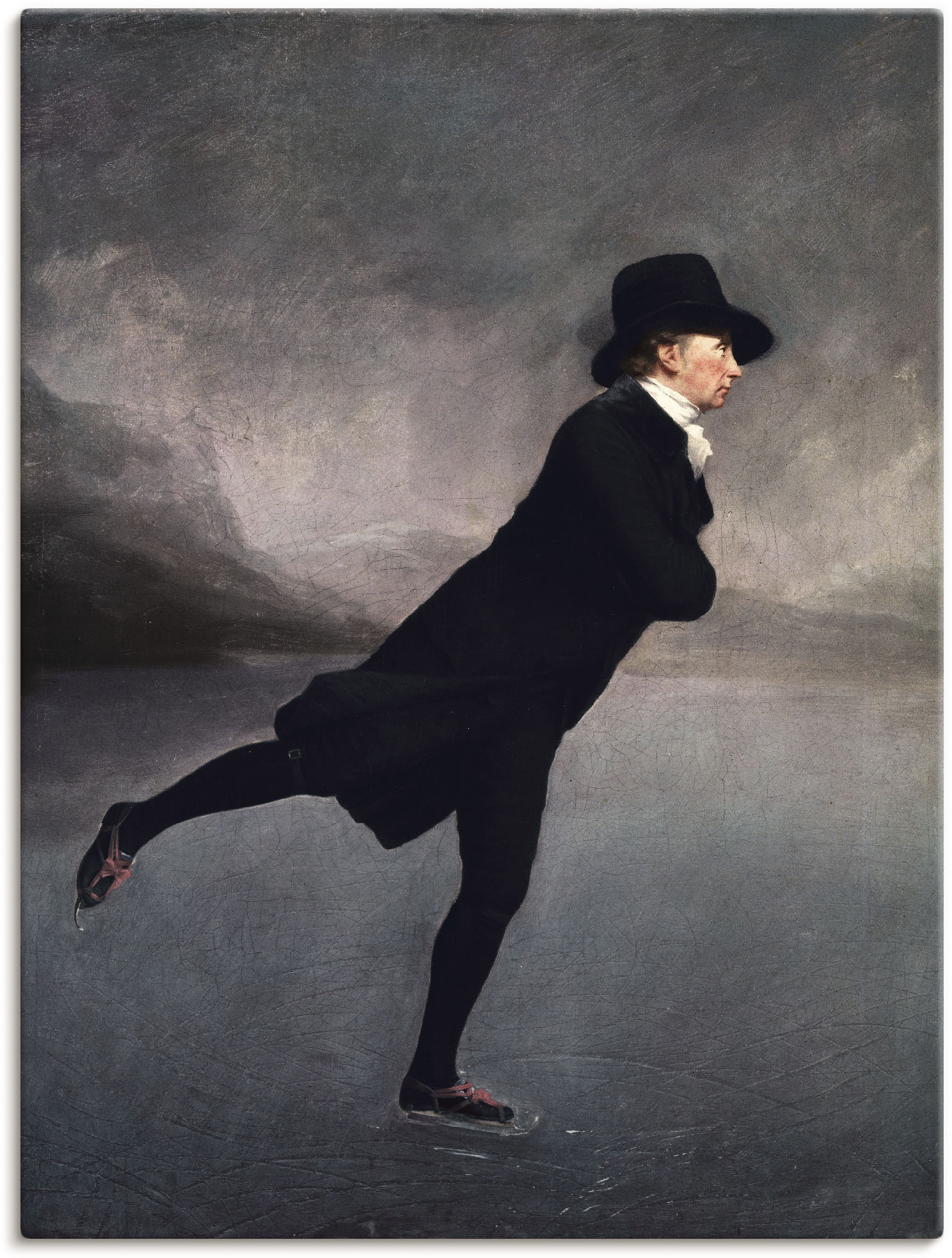 Artland Wandbild "Pfarrer Robert Walker beim Eislaufen" Mann 1 Stk. tlg. als Leinwandbild, Poster in verschied. Größen von Artland