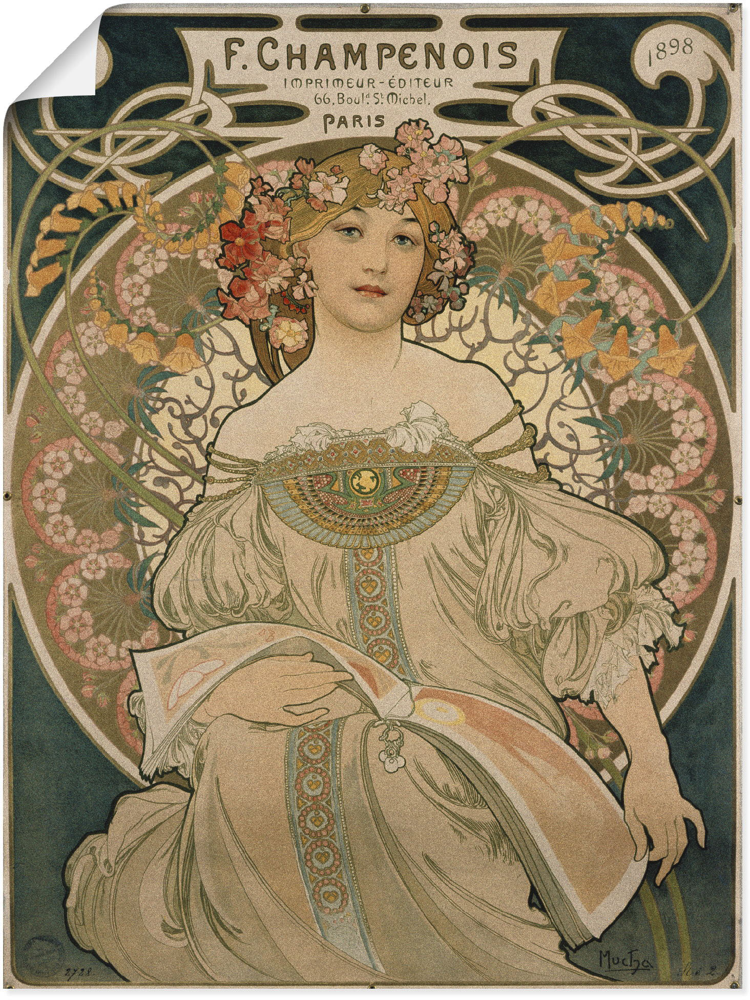 Artland Kunstdruck "Plakat für F. Champenois. 1897", Ausstellungsplakate, (1 St.) von Artland