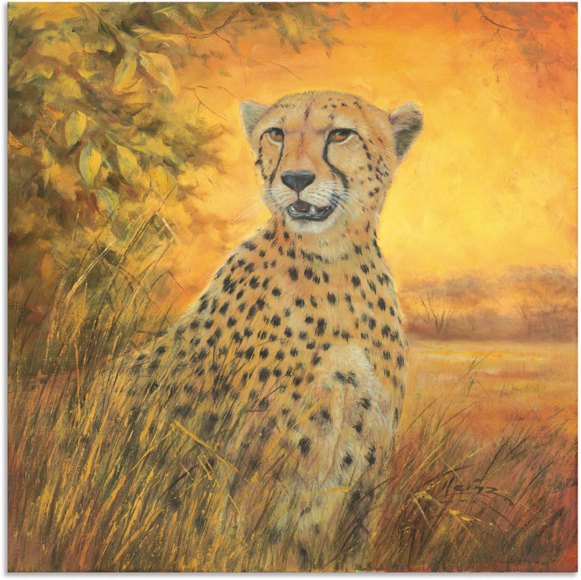 Artland Wandbild "Porträt Gepard", Geparden Bilder, (1 St.) von Artland