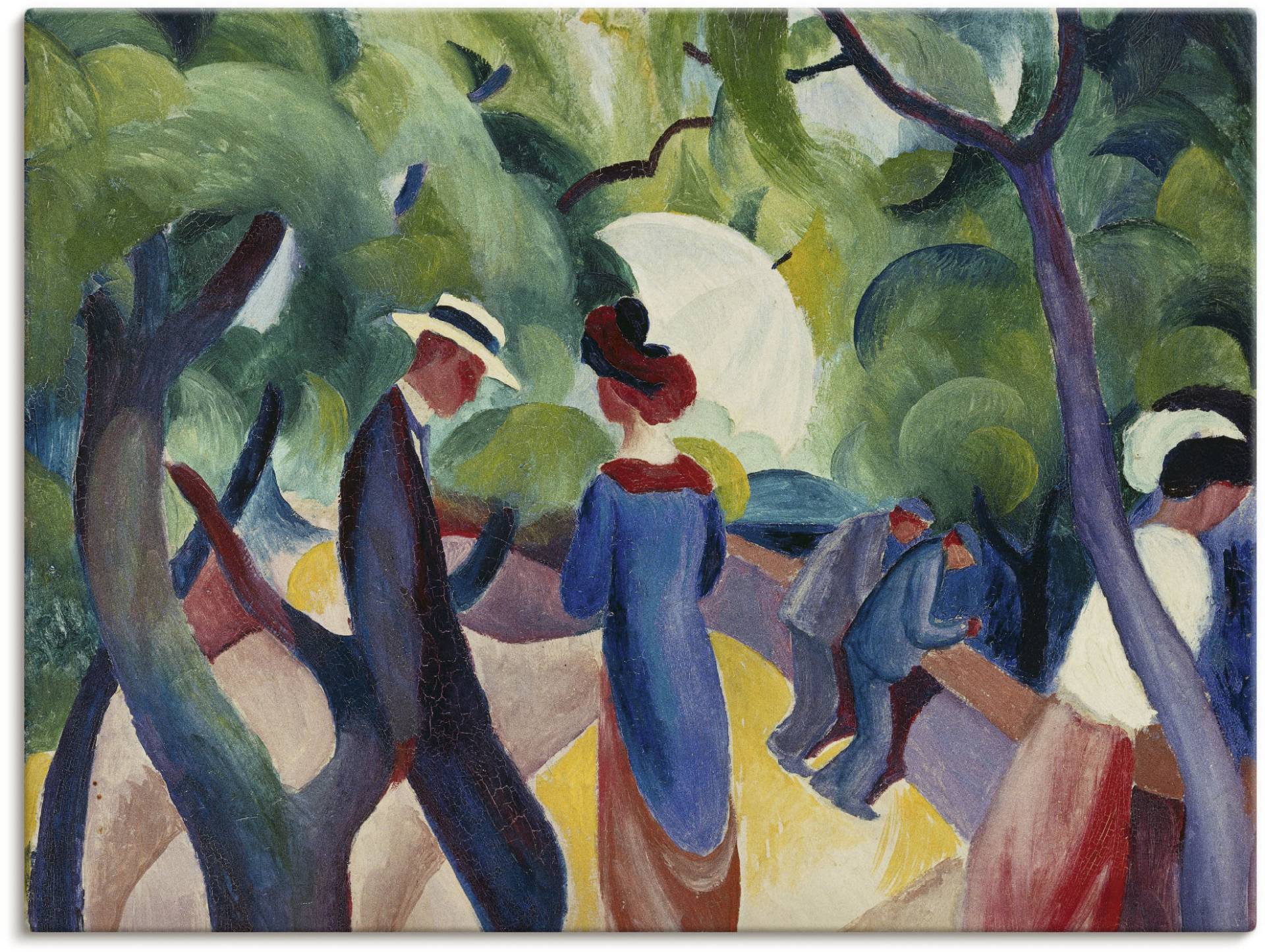 Artland Wandbild "Promenade. 1913" Gruppen & Familien 1 Stk. tlg. als Leinwandbild, Poster in verschied. Größen von Artland