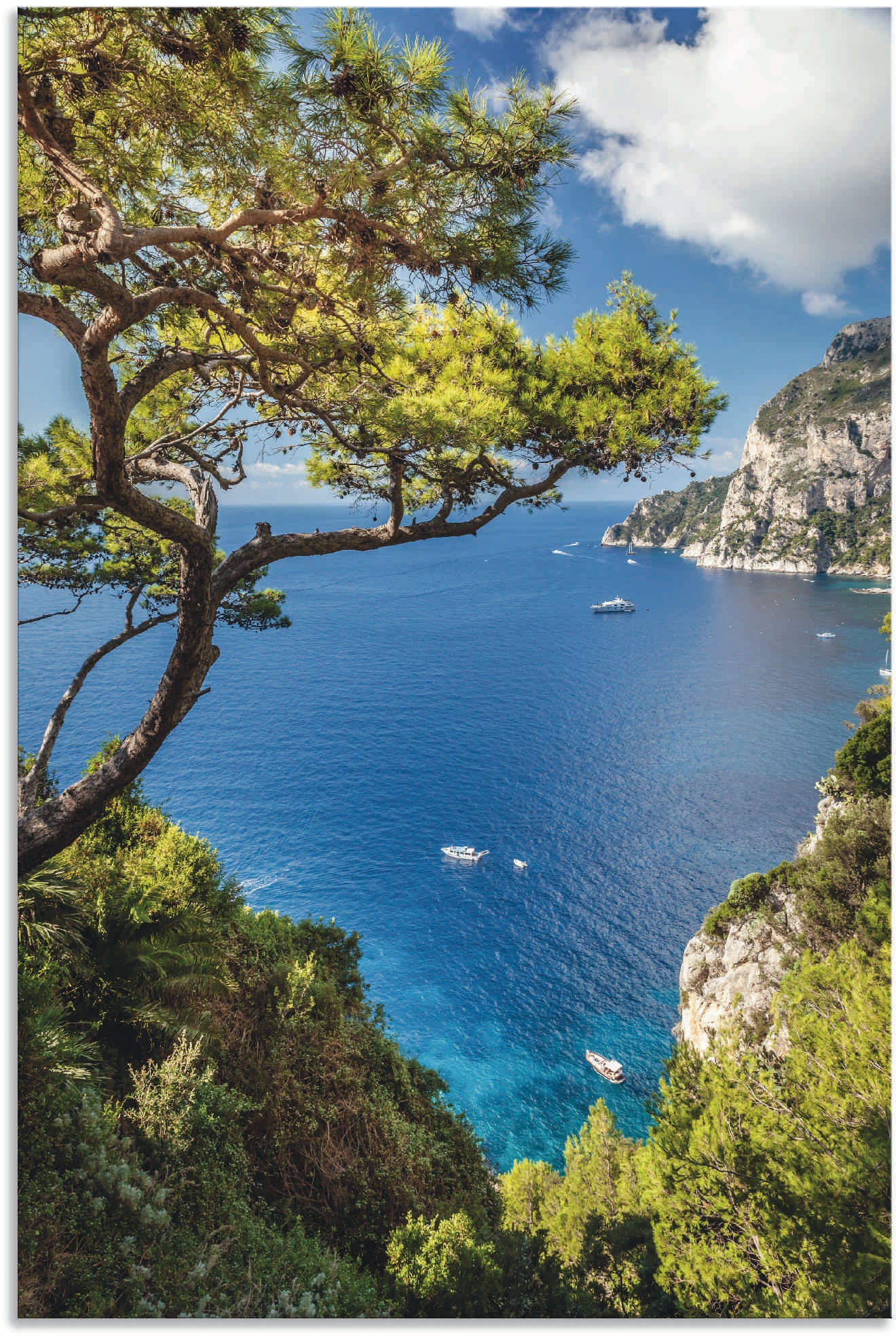 Artland Wandbild "Punta de Masullo, Insel Capri, Italien" Meer Bilder 1 Stk. tlg. als Alubild, Outdoorbild, Leinwandbild, Poster, Wandaufkleber von Artland
