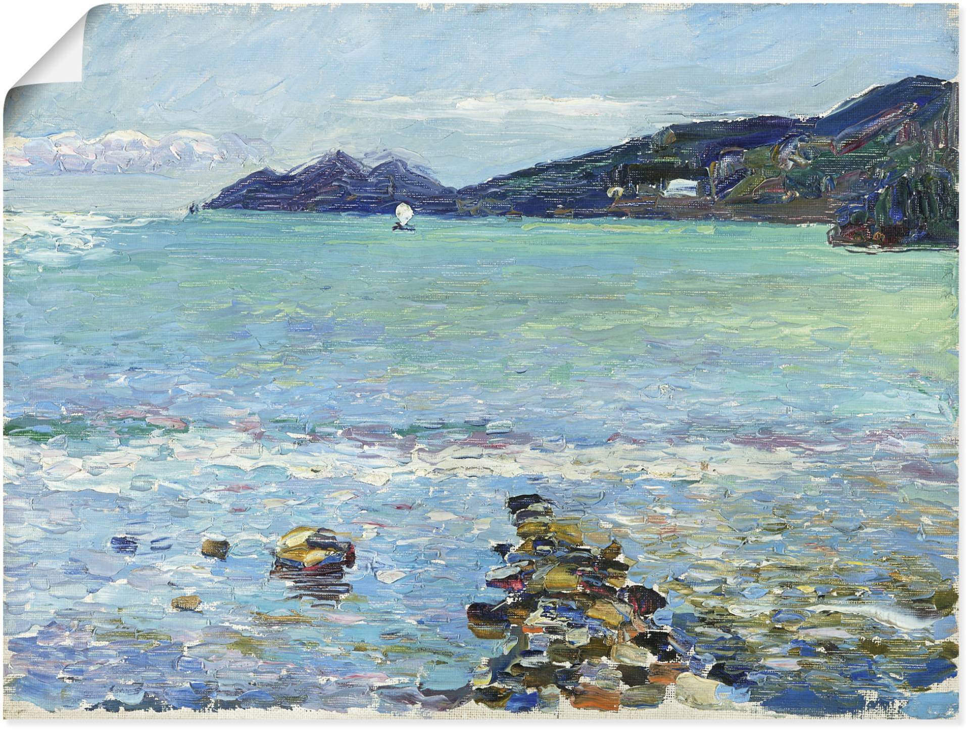 Artland Wandbild "Rapallo, Blick auf Portofino. Um 1906", Meer Bilder, (1 St.) von Artland