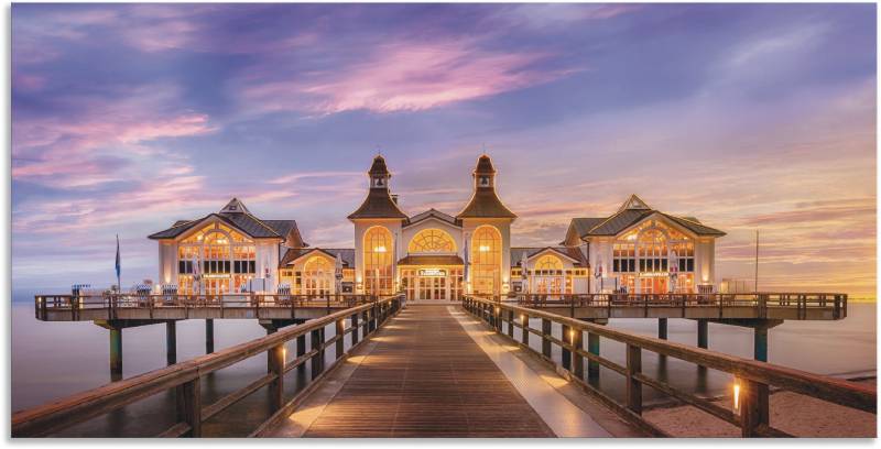 Artland Wandbild "Rügen Seebrücke in Sellin" Brücken 1 Stk. tlg. als Alubild, Leinwandbild, Wandaufkleber oder Poster in versch. Größen von Artland