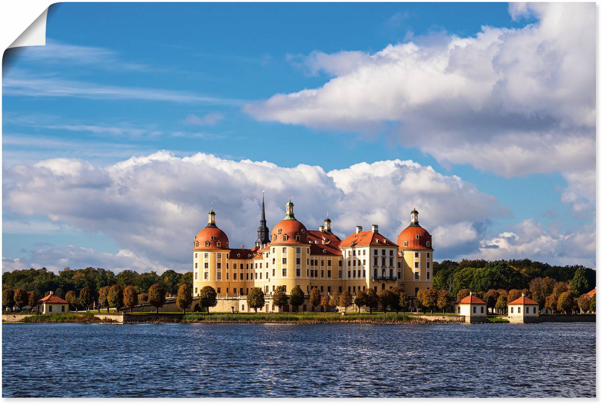 Artland Poster "Blick auf Schloss Moritzburg in Sachsen", Gebäude, (1 St.) von Artland