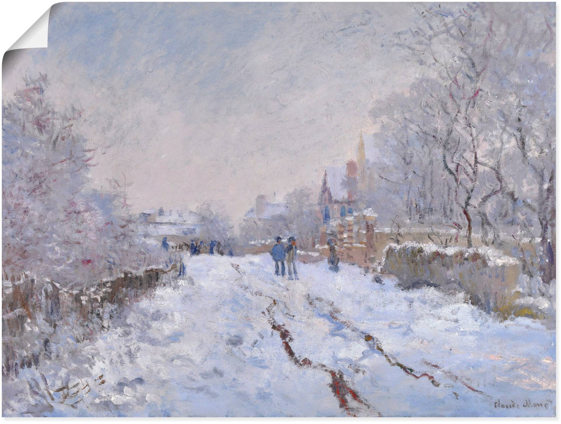 Artland Wandbild "Schnee in Argenteuil.", Vier Jahreszeiten Bilder, (1 St.) von Artland