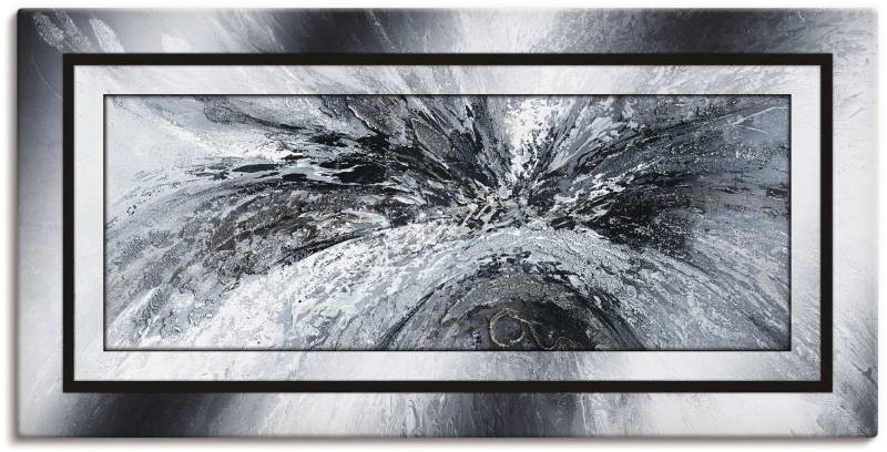 Artland Wandbild "Schwarz - weiß abstrakt 1" Muster 1 Stk. tlg. als Alubild, Outdoorbild, Leinwandbild, Poster in verschied. Größen von Artland