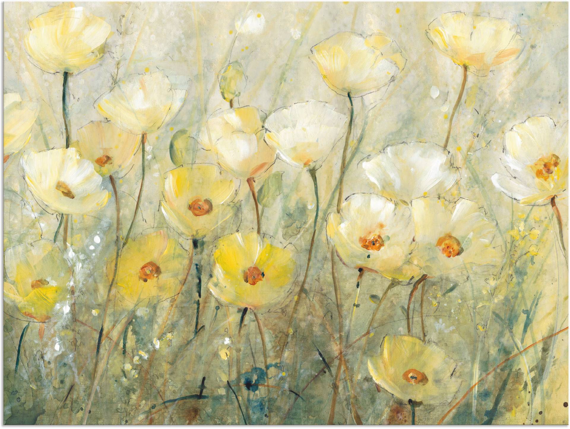 Artland Wandbild "Sommer in voller Blüte II", Blumenwiese, (1 St.), als Alubild, Outdoorbild, Leinwandbild, Poster in verschied. Größen von Artland