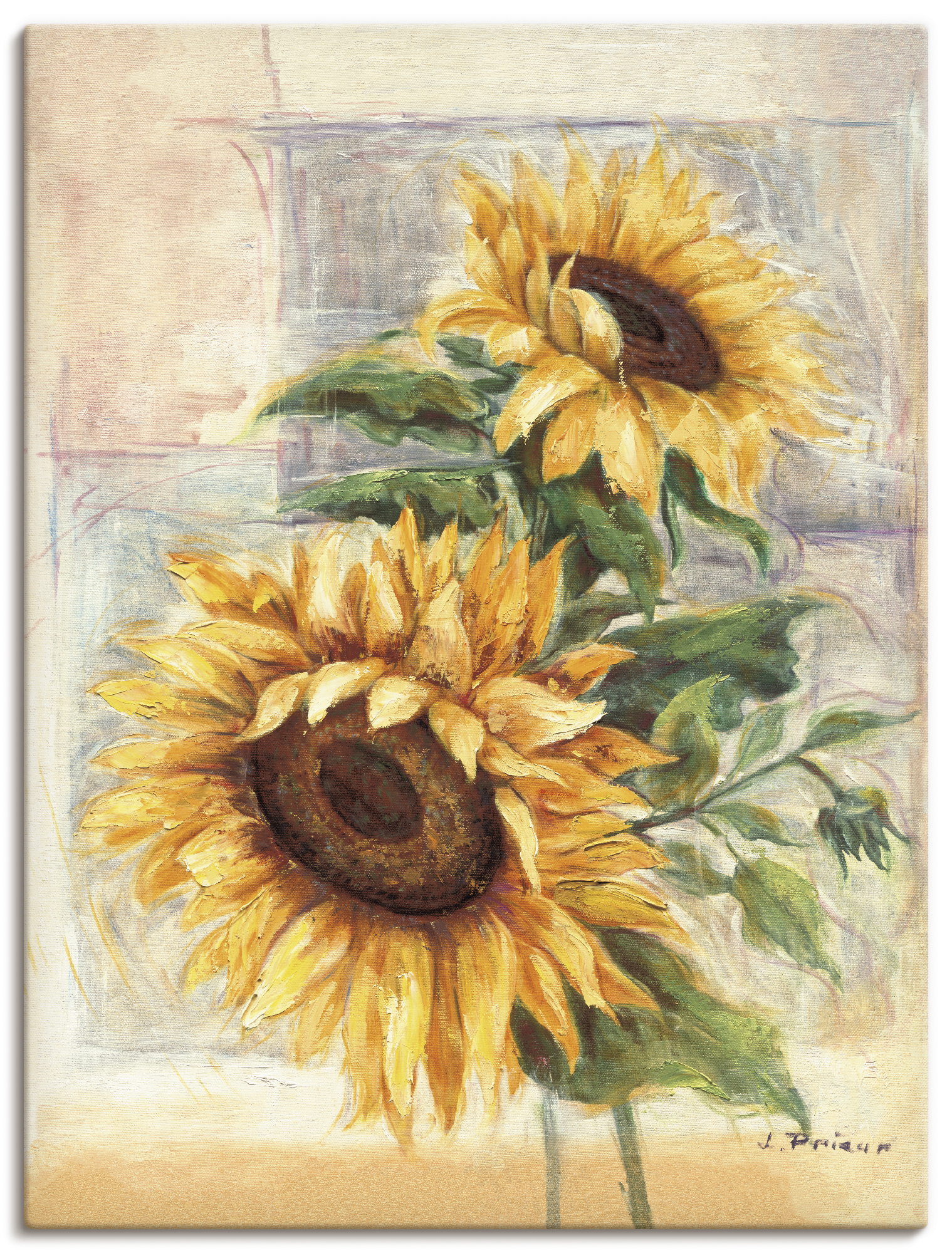 Artland Wandbild "Sonnenblumen II", Blumen, (1 St.), als Alubild, Outdoorbild, Leinwandbild, Poster, Wandaufkleber von Artland