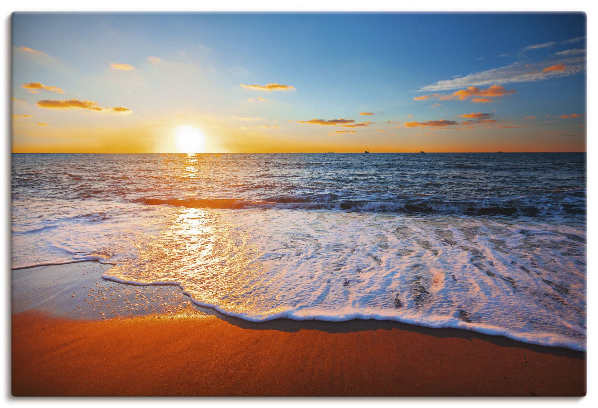 Artland Wandbild "Sonnenuntergang und das Meer" Strand 1 Stk. tlg. als Alubild, Outdoorbild, Leinwandbild, Poster in verschied. Größen von Artland