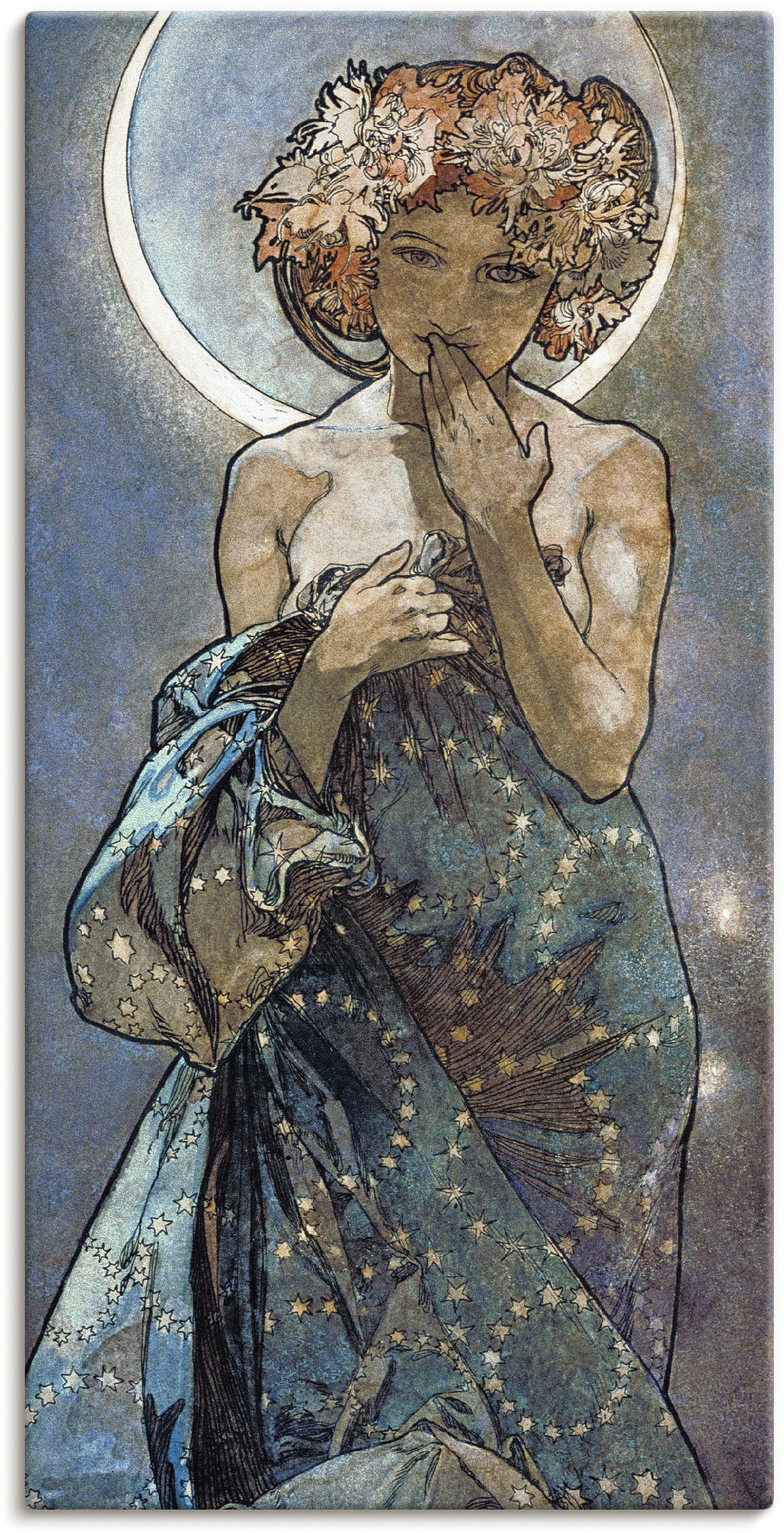Artland Wandbild "Sterne Der Mond 1902" Frau 1 Stk. tlg. als Leinwandbild, Poster in verschied. Größen von Artland