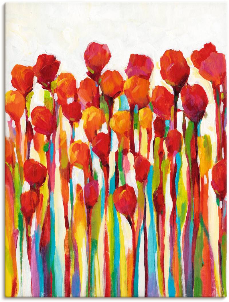 Artland Wandbild "Strotzen mit Farben I" Blumenwiese 1 Stk. tlg. als Leinwandbild, Poster in verschied. Größen von Artland