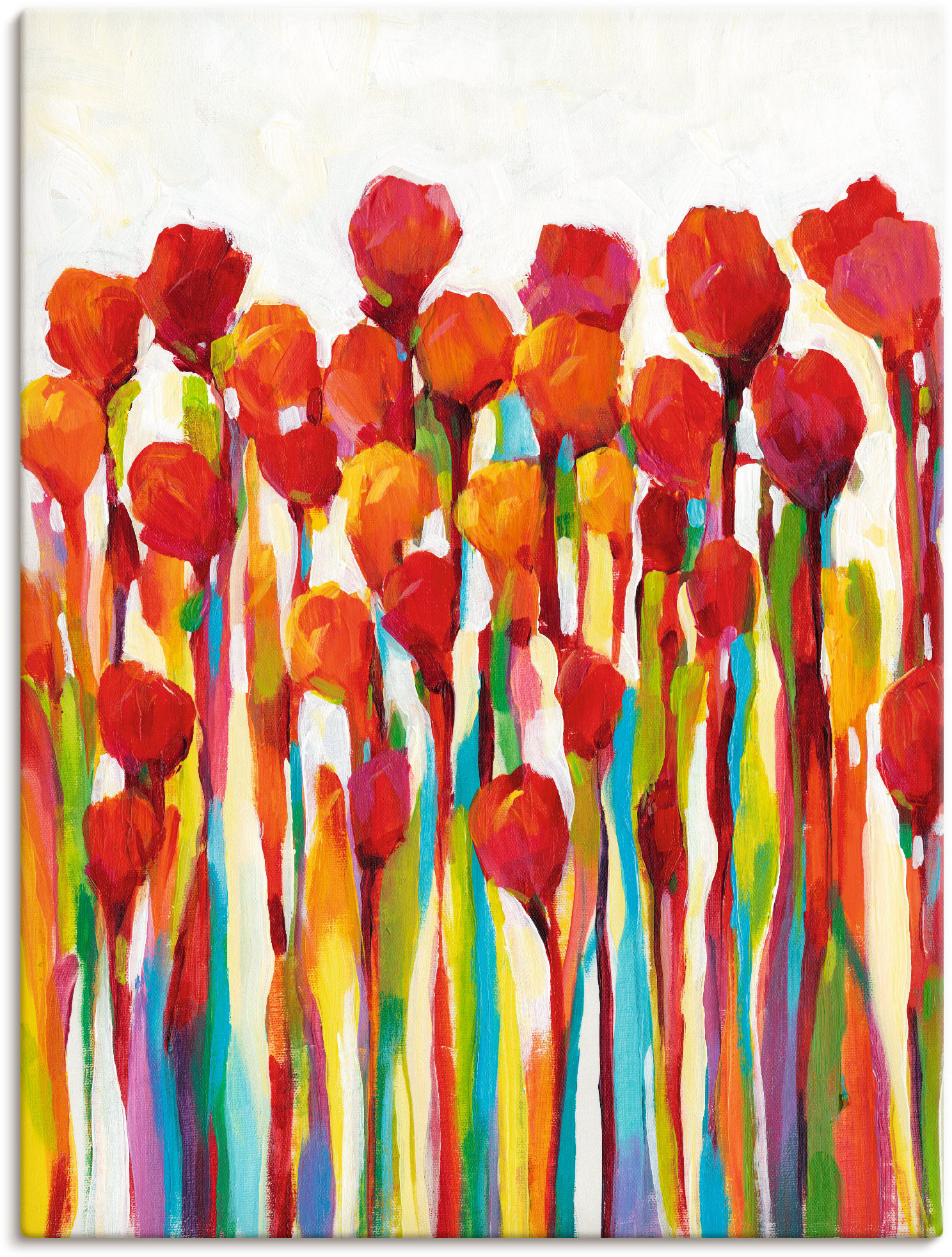 Artland Leinwandbild "Strotzen mit Farben I" Blumenwiese 1 Stk. tlg. als Leinwandbild, Poster in verschied. Größen von Artland