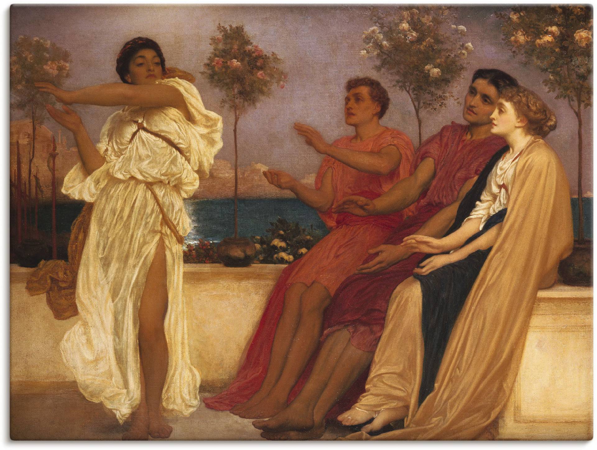 Artland Wandbild "Tanzendes griechisches Mädchen." Gruppen & Familien 1 Stk. tlg. als Leinwandbild, Poster in verschied. Größen von Artland