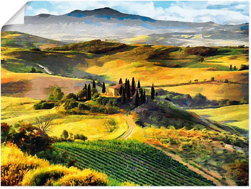 Artland Wandbild "Toskana von oben", Bilder von Europa, (1 St.) von Artland