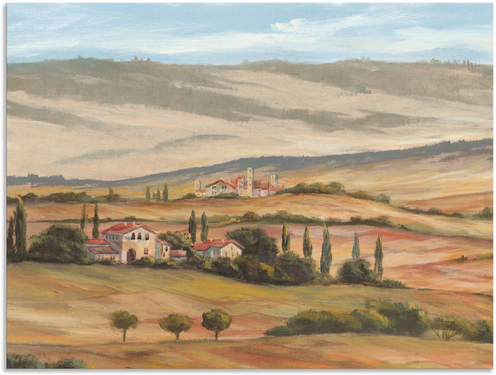 Artland Wandbild "Toskanisches Tal I", Bilder von Europa, (1 St.) von Artland