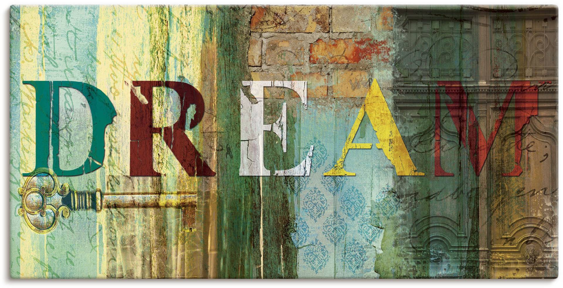 Artland Wandbild "Traum" Sprüche & Texte 1 Stk. tlg. als Leinwandbild, Poster, Wandaufkleber in verschied. Größen von Artland