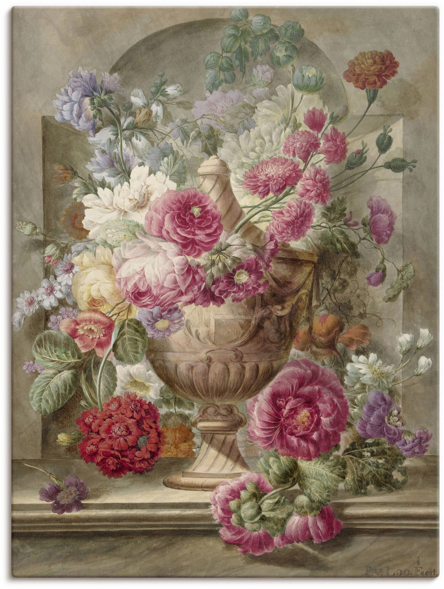 Artland Wandbild "Vase mit Blumen.", Arrangements, (1 St.), als Leinwandbild, Poster, Wandaufkleber in verschied. Größen von Artland