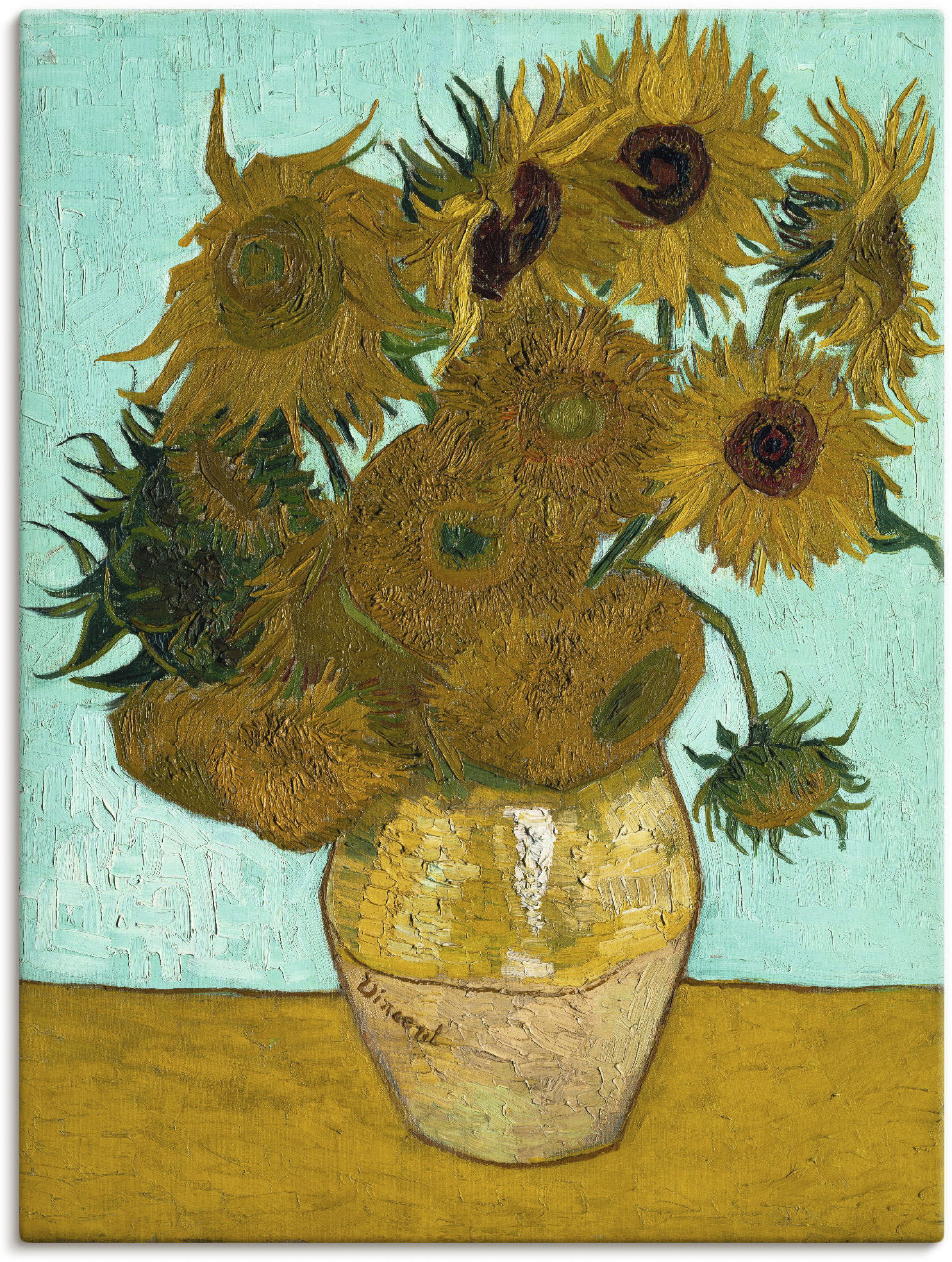 Artland Wandbild "Vase mit Sonnenblumen. 1888", Blumen, (1 St.), als Leinwandbild, Poster, Wandaufkleber in verschied. Größen von Artland