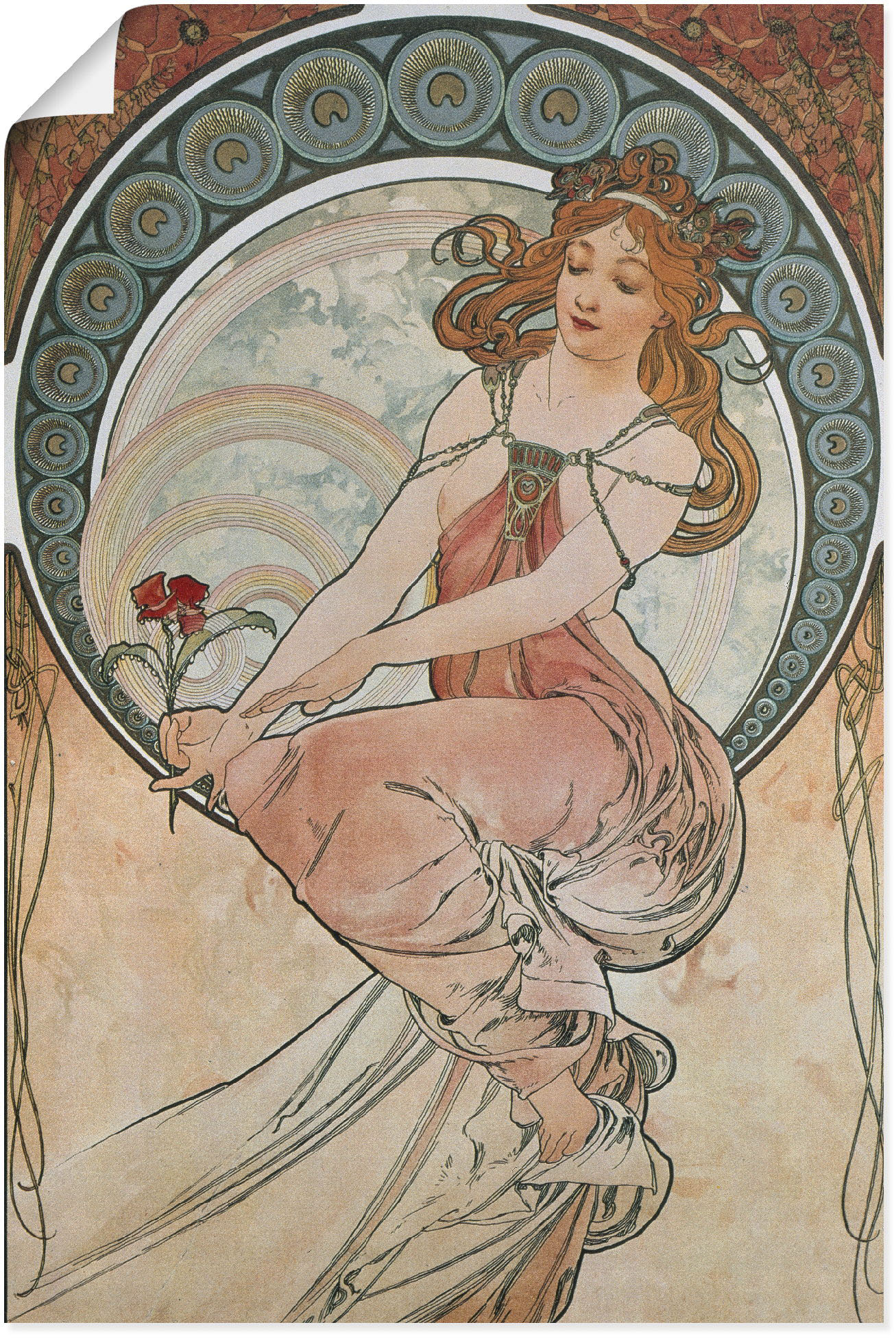 Artland Kunstdruck "Vier Künste: Die Malerei. 1898", Frau, (1 St.) von Artland