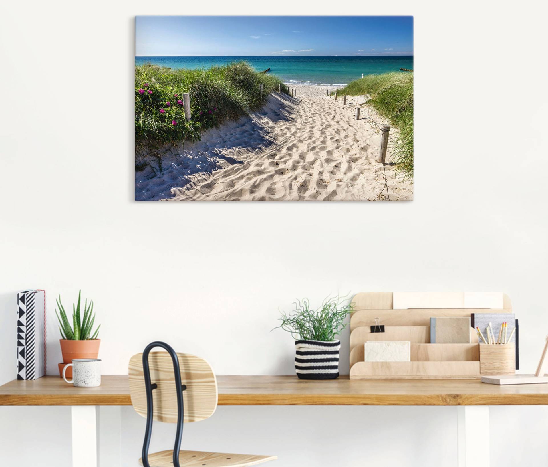 Artland Wandbild "Weg zum Strand an der Ostsee" Strandbilder 1 Stk. tlg. als Alubild, Outdoorbild, Leinwandbild, Poster, Wandaufkleber von Artland