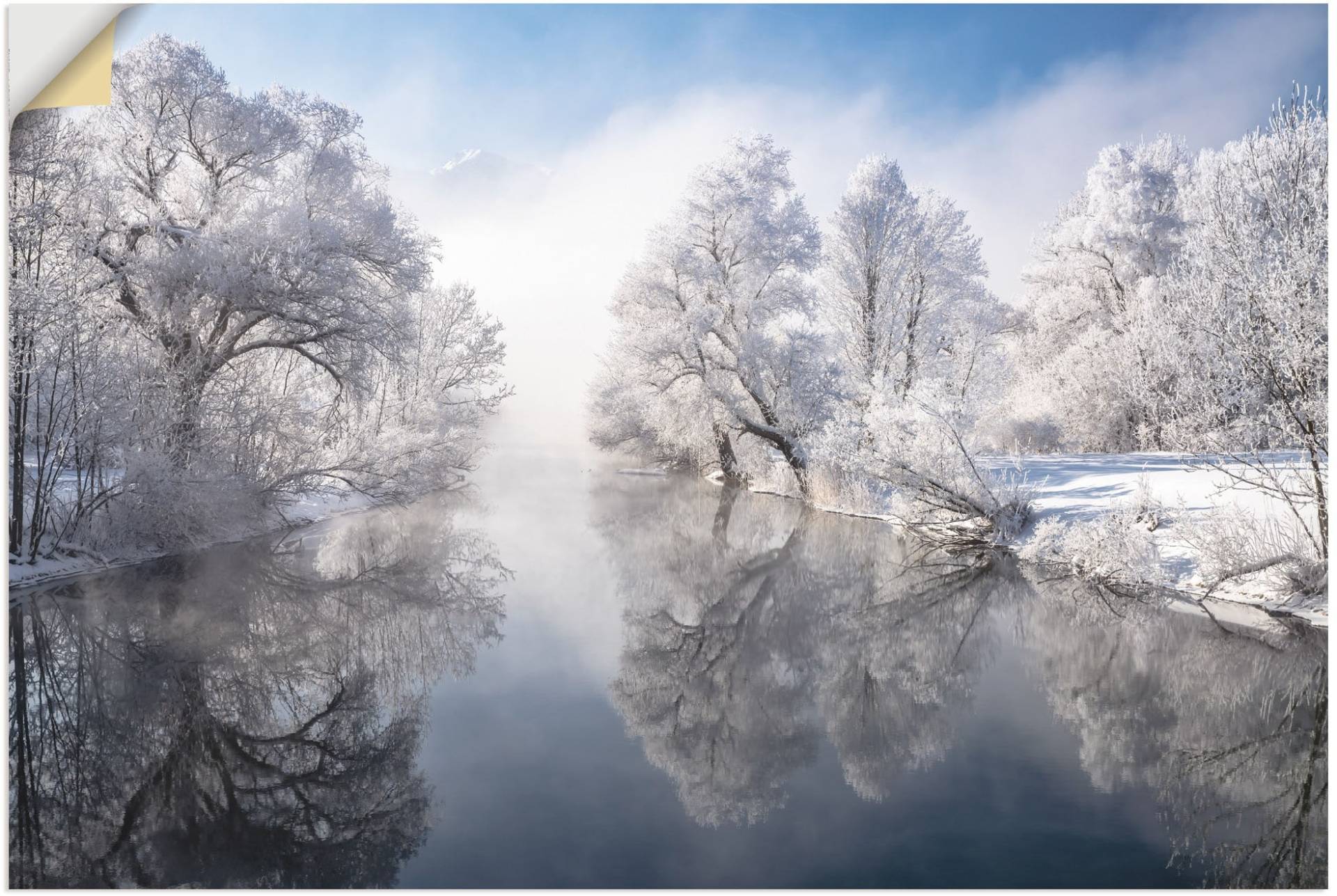 Artland Wandbild "Winter in Oberbayern", Seebilder, (1 St.), als Leinwandbild, Poster, Wandaufkleber in verschied. Größen von Artland