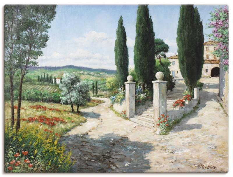 Artland Wandbild "Wohnung in der Toskana" Europa 1 Stk. tlg. als Leinwandbild, Poster in verschied. Größen von Artland