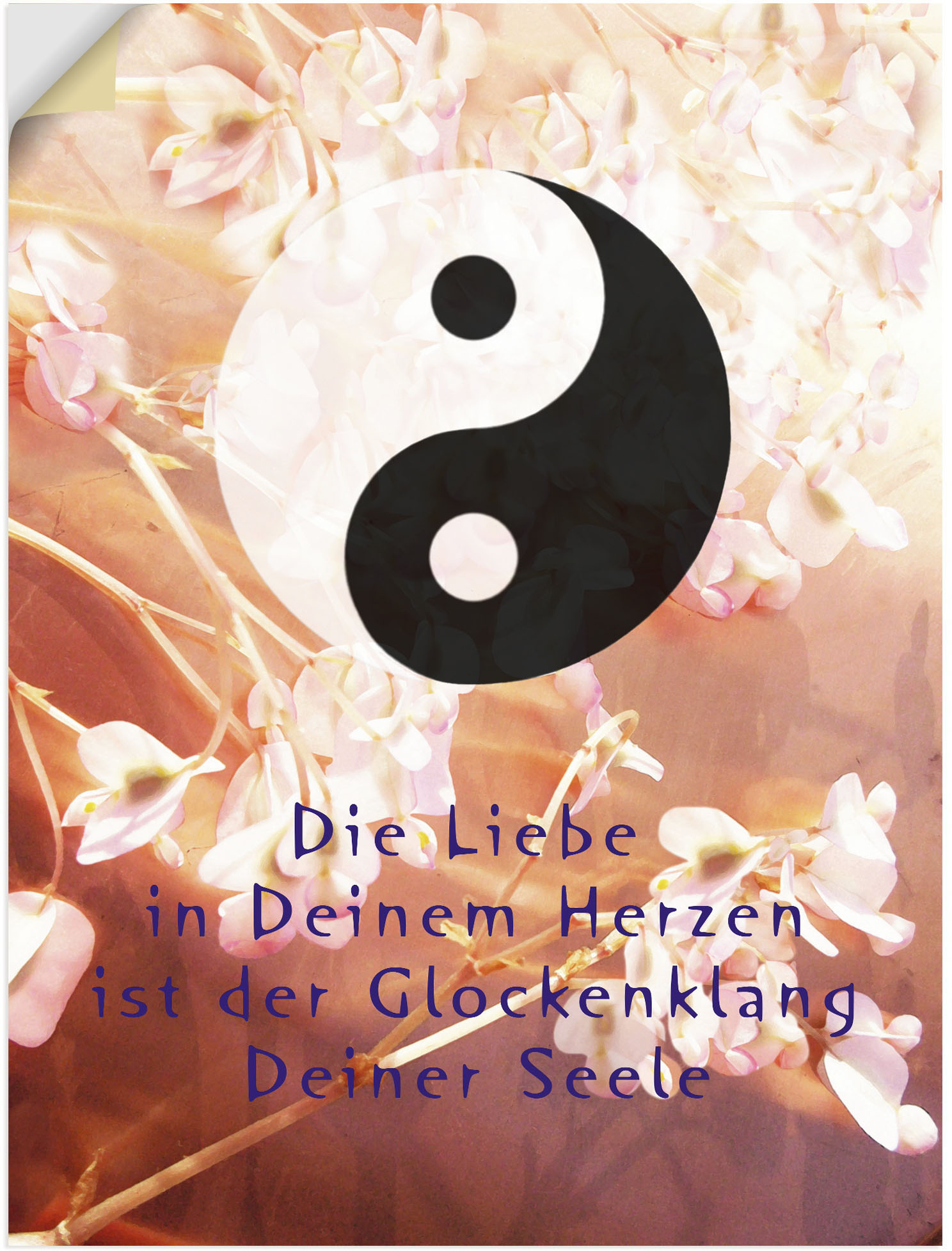 Artland Wandbild "Yin Yang Glockenklang", Spirituelle Bilder, (1 St.) von Artland