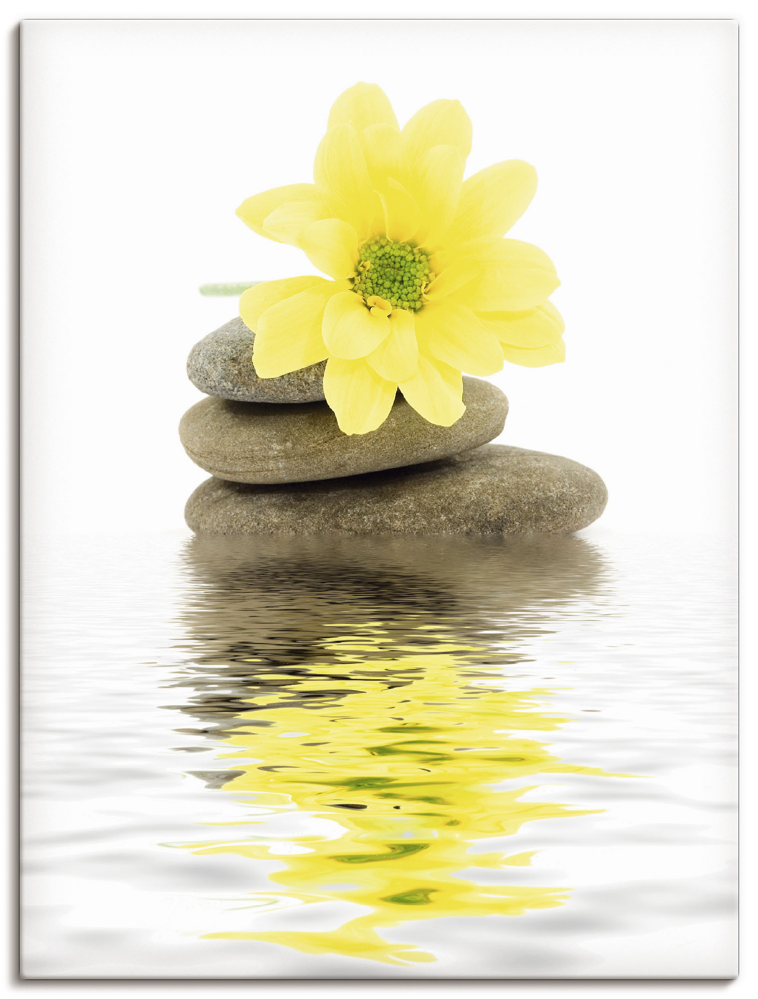 Artland Wandbild "Zen Spa Steine mit Blumen II", Zen, (1 St.), als Alubild, Outdoorbild, Leinwandbild, Poster in verschied. Größen von Artland