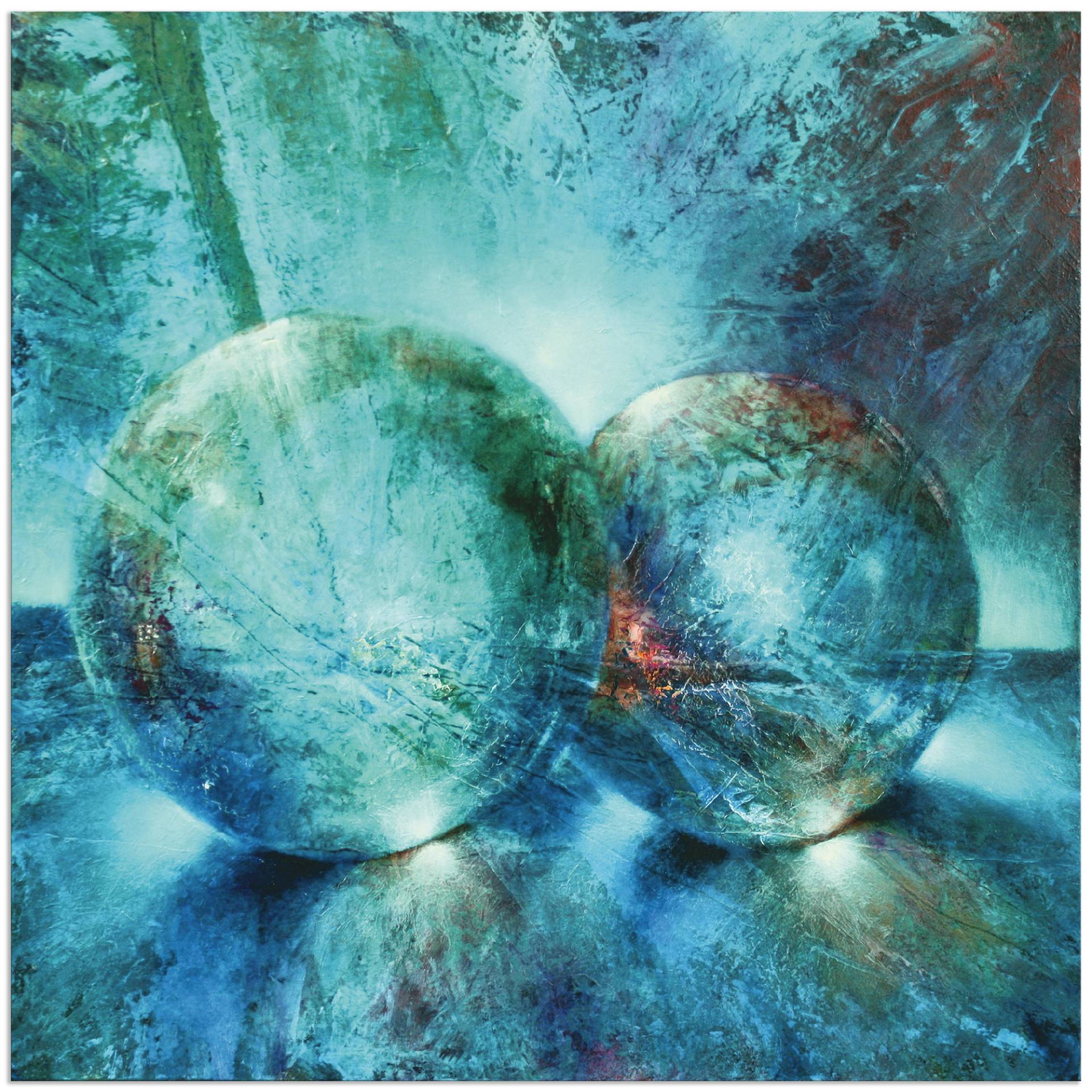 Artland Wandbild "Zwei blaue Murmeln " Muster 1 Stk. tlg. als Alubild, Outdoorbild, Leinwandbild, Poster in verschied. Größen von Artland