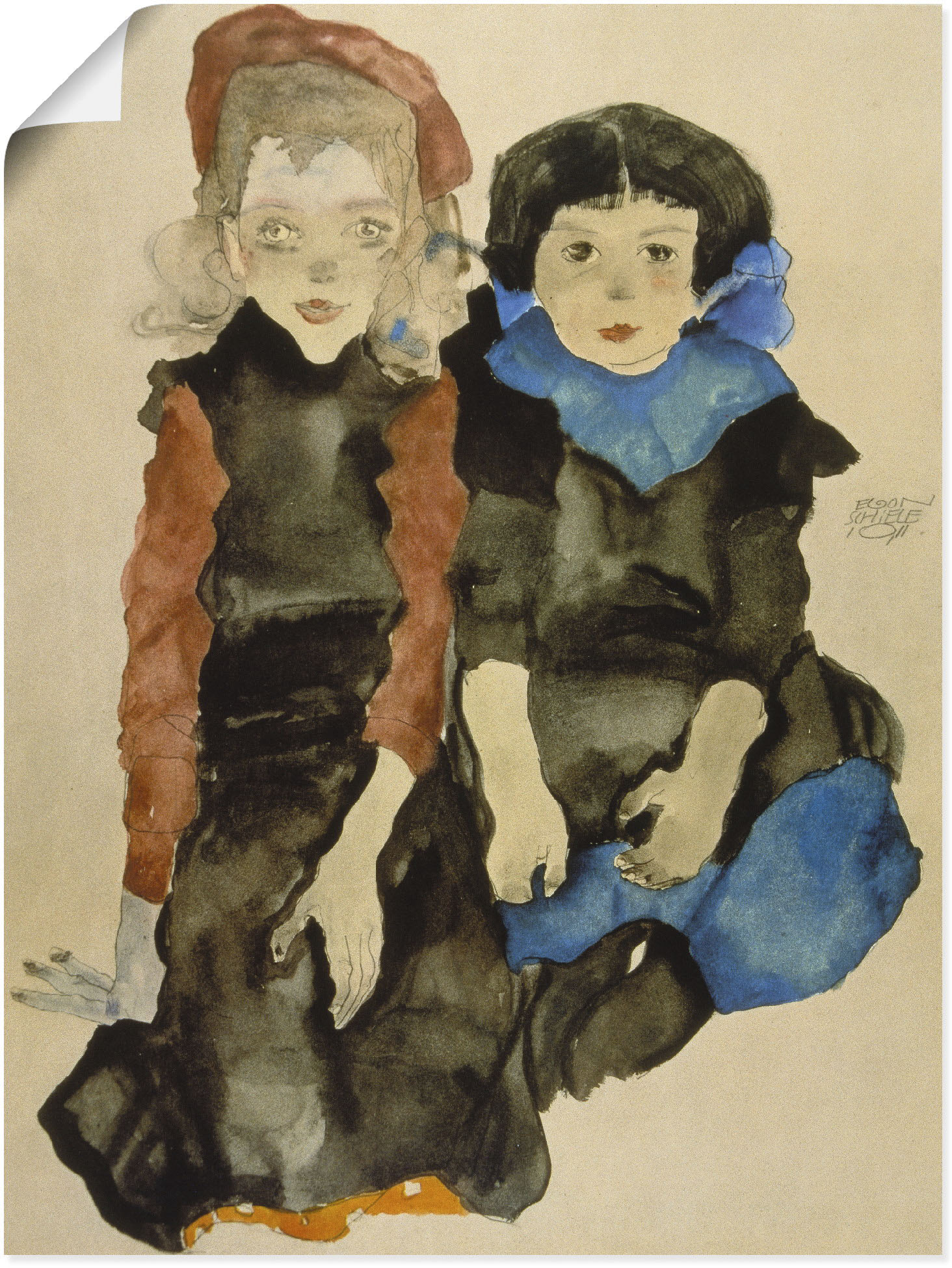 Artland Kunstdruck "Zwei kleine Mädchen. 1911", Kind, (1 St.) von Artland