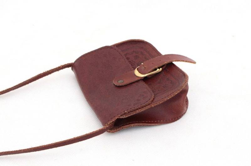 Vintage Kleine Folklore Ledertasche Geldbörse 90Er Jahre von ArtmaVintage