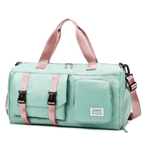 Travel Duffel Bag Faltbare Turnbeutel Übernachtung Wochenendtasche 55 x 30 x 25 cm Leicht Nass und Trocken Trennfächer, grün, Sportlich Travel Duffel Bag Faltbare Turnbeutel Übernachtung Wochenendtasche 55 x 30 x 25 cm Leicht Nass und Trocken Trennfächer, grün, Sportlich von Artmitz
