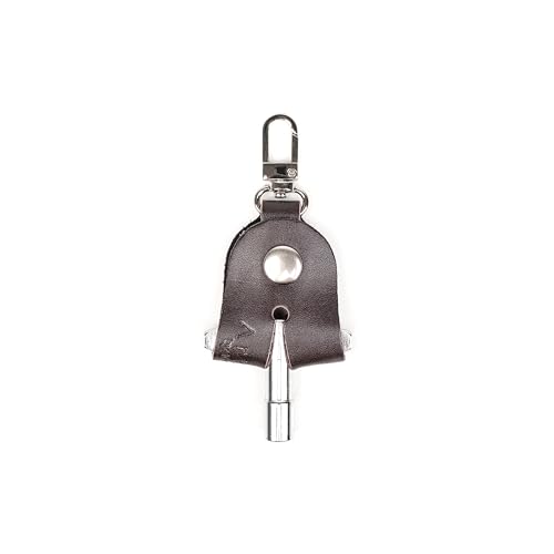 Compact Drum Key Organizer Vegan Leather Drum Accessory Easy Access and Secure Fit Perfect for Every Drummer (Brown) von Artone