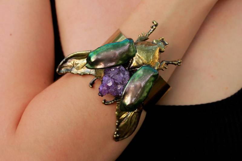 Großes Armband Käfer/Insekt Nilkäfer Electroformed Schmuck Insekten von ArtonlyDesign