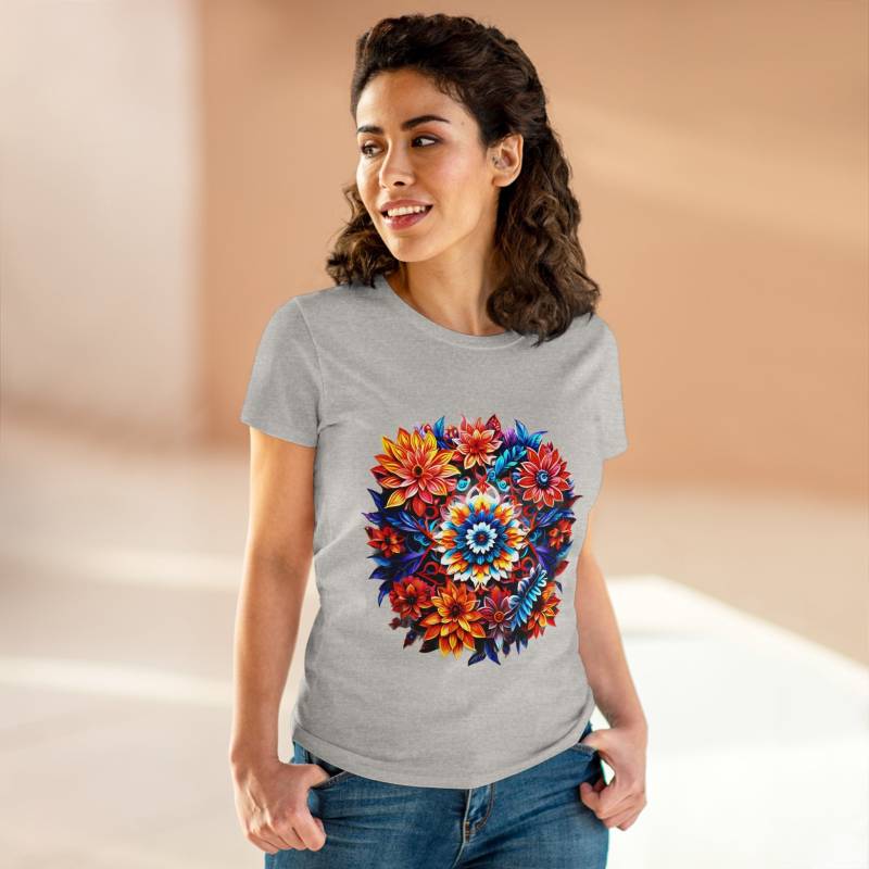 Shop The Look Psychedelic Flowers Women's T-Shirt - Elevate Your Style With Vibrant Elegance von ArtorangeGallery
