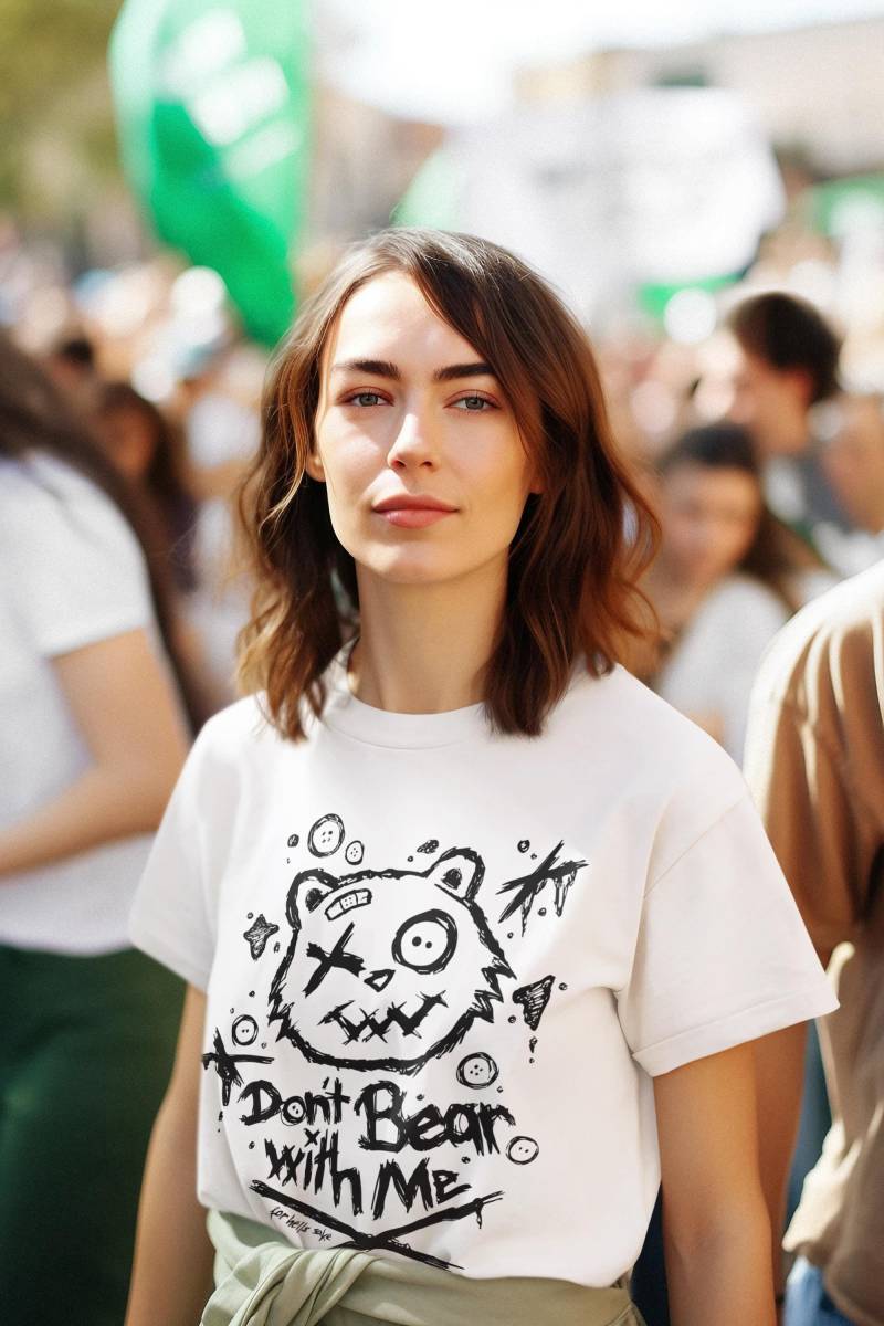 Unisex T-Shirt Mit Druck - Don't Bear With Me | Bär/Sprüche Teddy Knöpfe Kaputt Frecher Spruch Shirt Teddybär von ArtoriaPrintShop